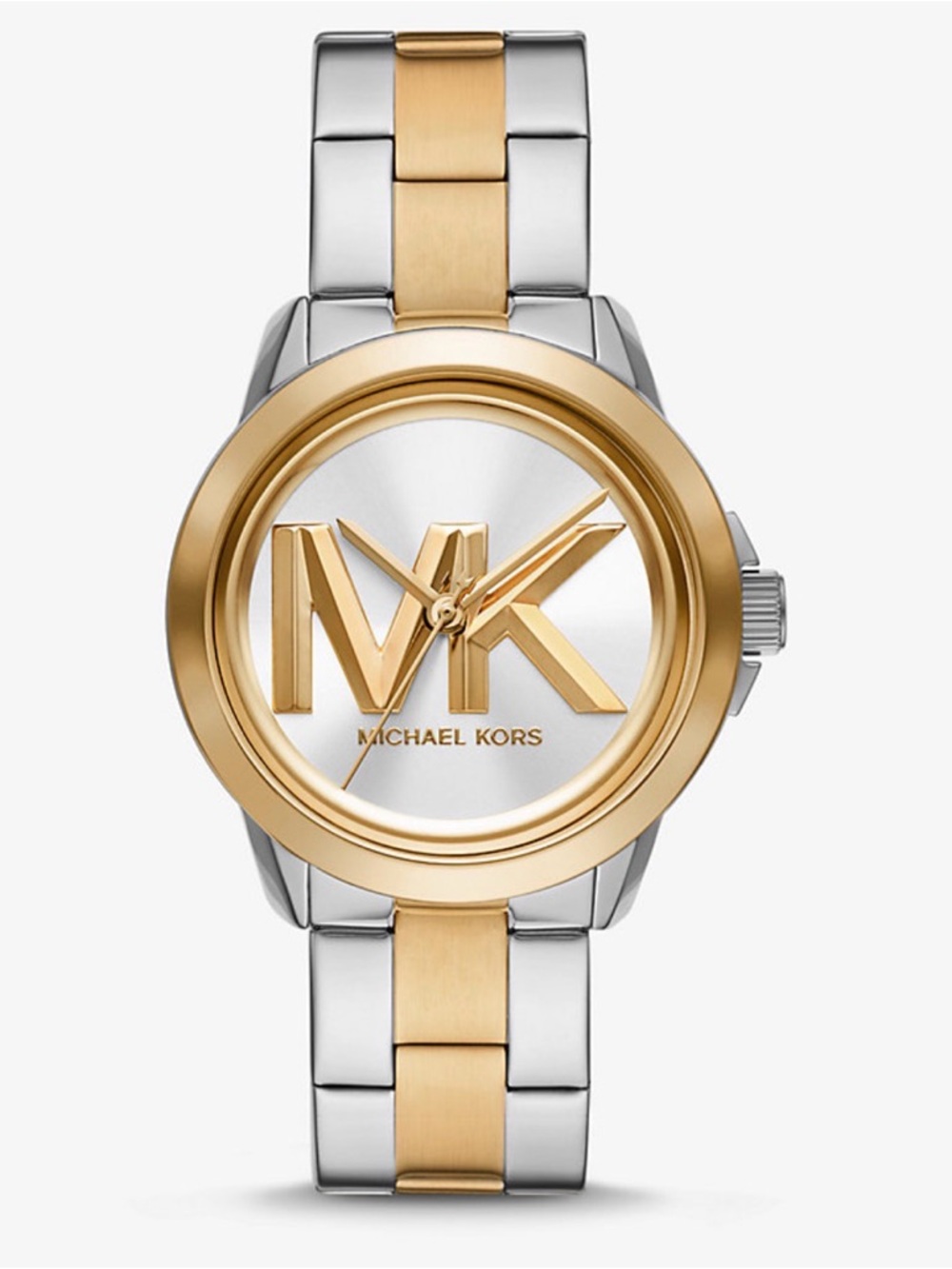 New Michael Kors Women's oversized-Brynn two Tone Watch Gold & Silver 💛🤍